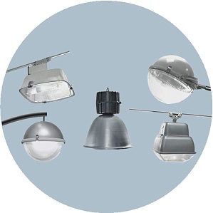 Светильник ламповый "Огонек" напольный, венчающий с лампой натриевый