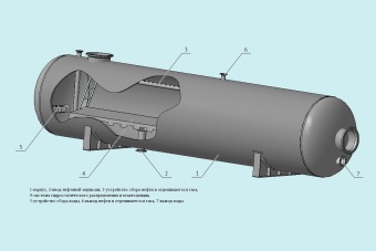 Чертеж Аппарат обезвоживания нефти БОН
