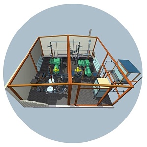 Насосная станция поддержания пластового давления на базе трехплунжерных кривошипных насосов